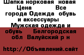 Шапка норковая, новая › Цена ­ 5 000 - Все города Одежда, обувь и аксессуары » Мужская одежда и обувь   . Белгородская обл.,Валуйский р-н
